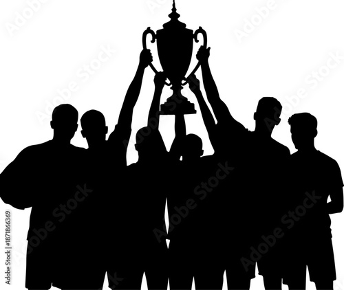 American Football Champions – Victory Trophy Silhouette