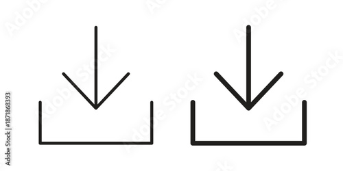 Download icons line and solid version, outline and filled vector design set