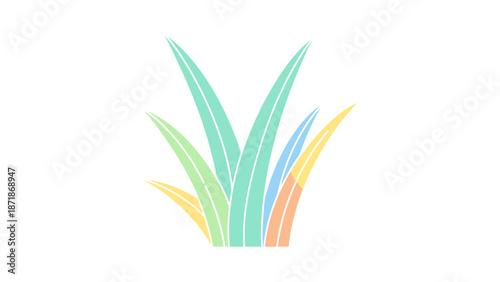 green grass isolated on white