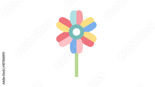 colorful pinwheel isolated on white