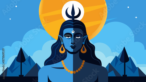 Illuminated divine figure with radiant aura Vector