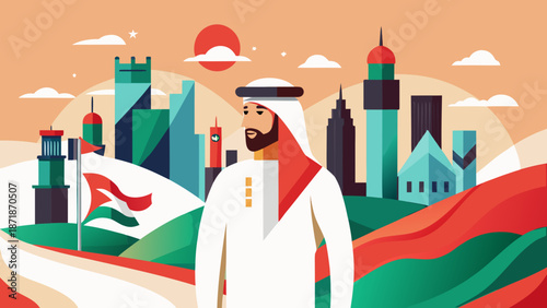 Two figures interacting with a large gear mechanism Vector