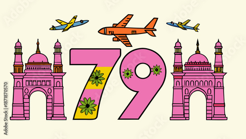 Elegant ornamental pattern with symmetrical design Vector