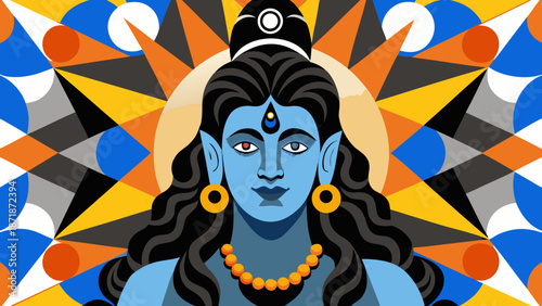 Illuminated divine figure with radiant aura Vector