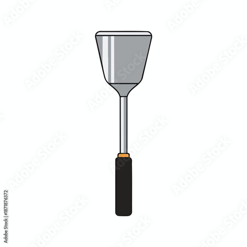 Metal Scoop with Black Handle