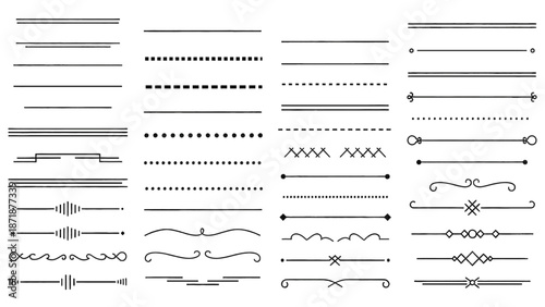 Lines collection set: Explore a collection of meticulously crafted line designs that effortlessly elevate your creative projects, each offering a unique touch of visual appeal. 