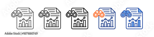 Budget Forecast Different Set Vector Icon