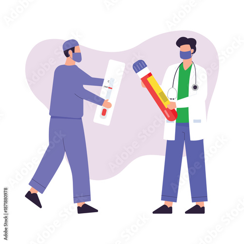 Blood Test Vector Illustration EPS 10 File 