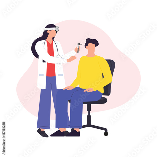 ENT Specialist  Vector Illustration EPS 10 File 