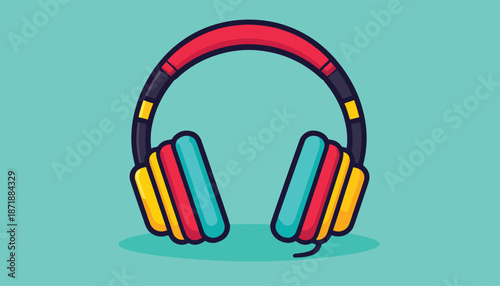 Colorful Cartoon Headphones for Audio Listening and Entertainment.