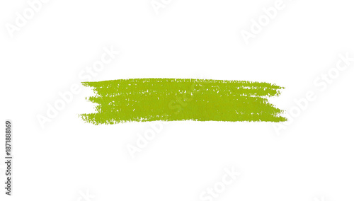 green pencil strokes isolated on transparent background