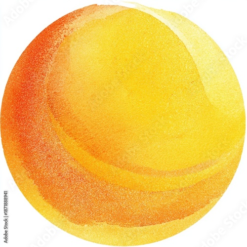 Watercolor circle orange fading to yellow