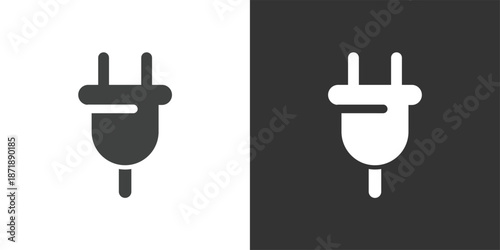 Electric Plug icon. Solid glyph series icon