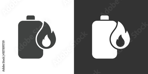Heat Energy or Flammable icon. Solid glyph series icon