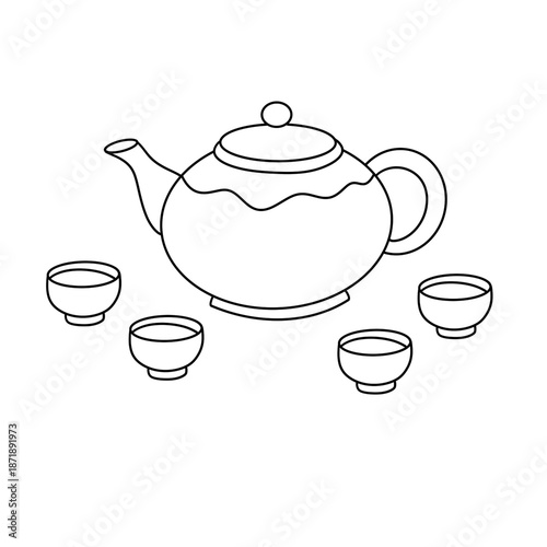 Lunar New Year Line Art Clipart