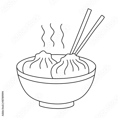 Lunar New Year Line Art Clipart
