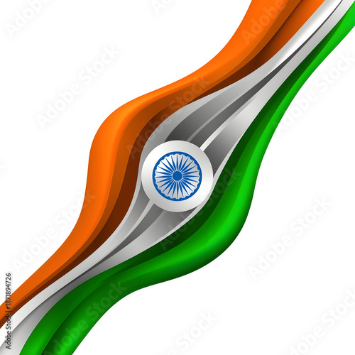 indian flag on white background