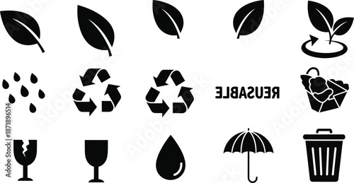 Organic natural bio label icon set with healthy food badges. Fresh eco vegetarian food. Stock vector illustration.