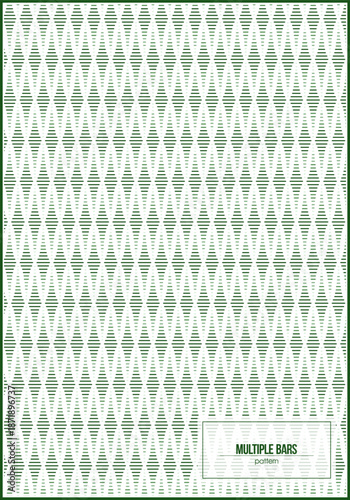 unique pattern of monochrome horizontal green bars