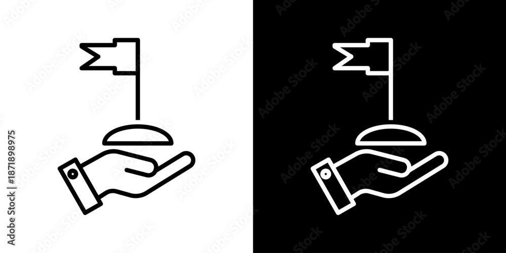 Foto Established Icon Sheet Black And White