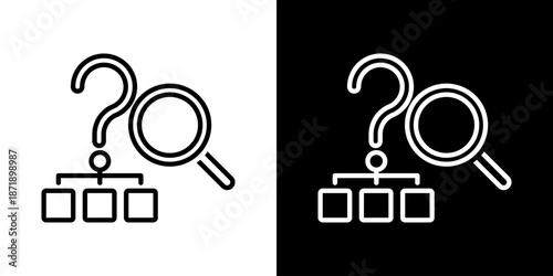 Root Cause Icon Sheet Black And White