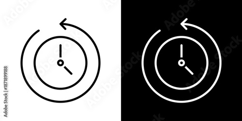 History Icon Sheet Black And White