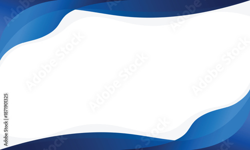 modern blue wavy gradient frame border copy space business template banner background