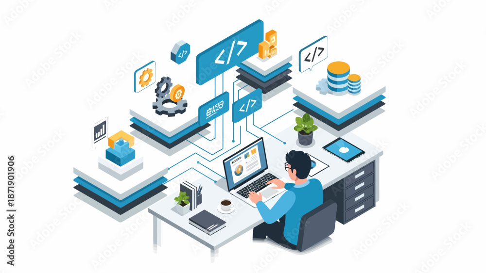 custom made wallpaper toronto digitalIsometric Software Development Programmer Coding with Data and Cloud Services.