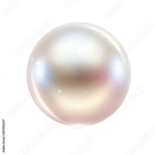 Single iridescent pearl
