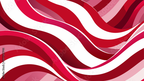 Abstract wavy pattern in red and pink Vector, illustration