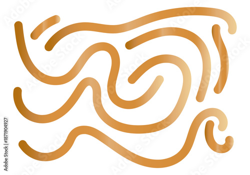 Patrón abstracto de líneas curvas y onduladas en tonos ocre y marrón