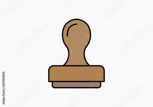 Sello de madera clásico para oficina 