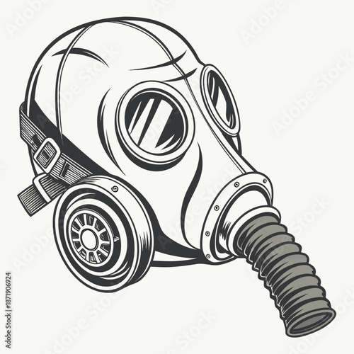 gas mask isolated on white background