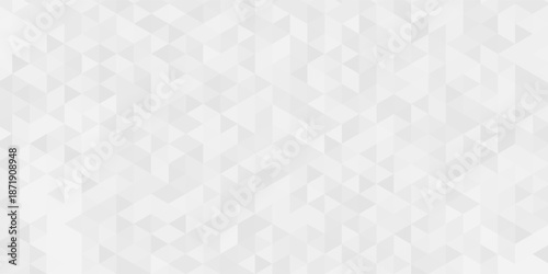 White and gray background. Geometric style. Mesh of triangles. Mosaic template for your design.