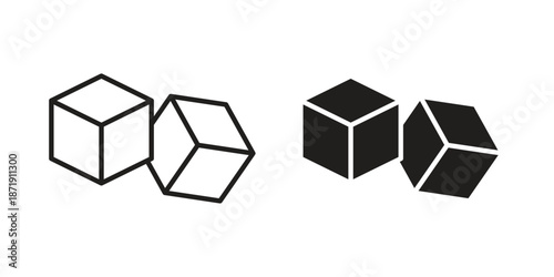 Sugar icons in a black filled and outlined style. Set of vector icons