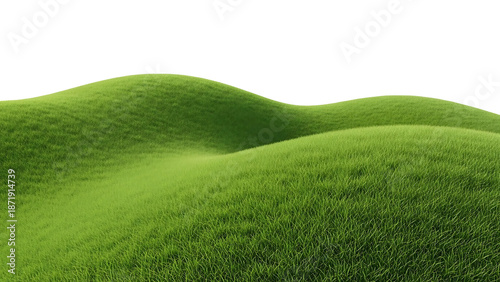 Lush green rolling hills and grassy landscape background image