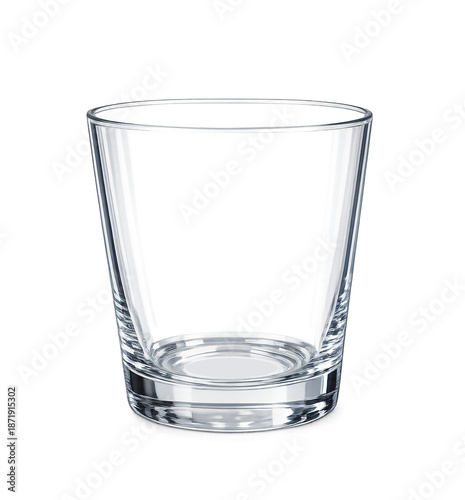 empty glass isolated on white transparent background PNG
