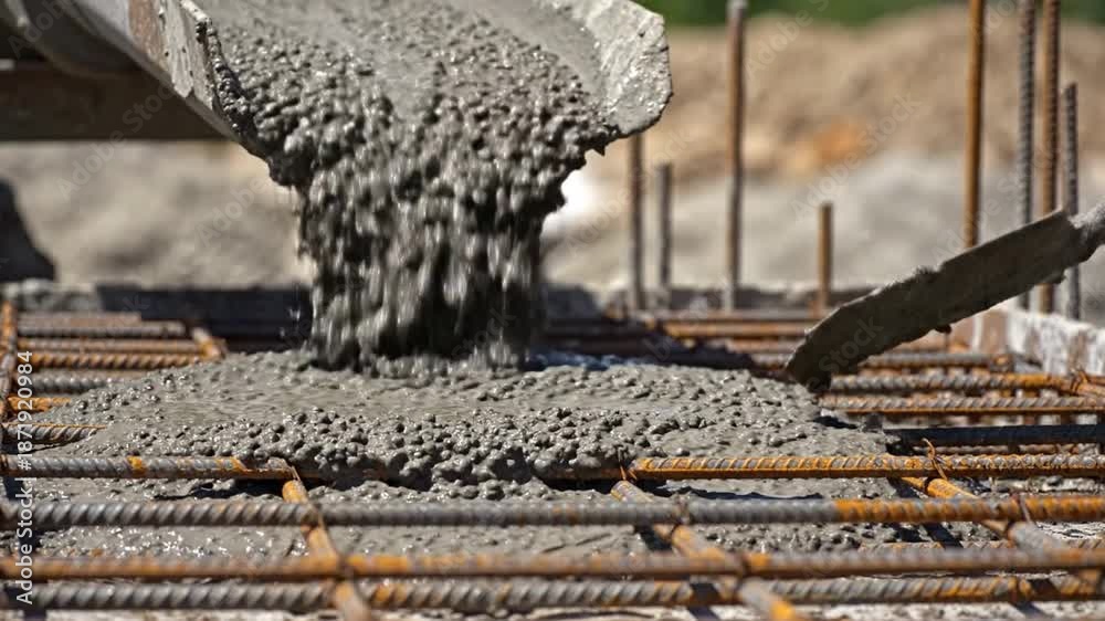 custom made wallpaper toronto digitalFreshly Poured Concrete Filling Foundation with Rebar Structure in Construction Site During Bright Daylight