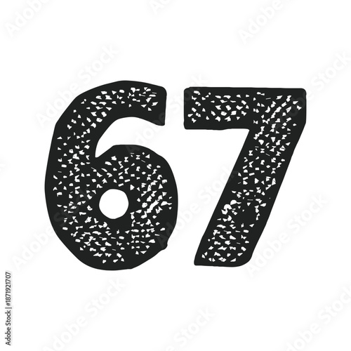 Black dots 67 Number PNG | Six Seven Minimalist vector Design | High-Resolution Transparent File Six Seven svg for Stickers, Mugs & Printables | 67 funny meme, Gen alpha trending meme design.