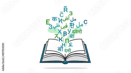 Multilingual Language Learning Concept with Open Book and Letters