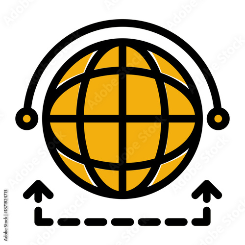 Access Transmit Browse Connectivity Icon from Network and Database Icon Collection (Solid Color Lineal style)