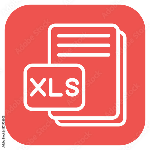 Vector Design XLS Icon Style
