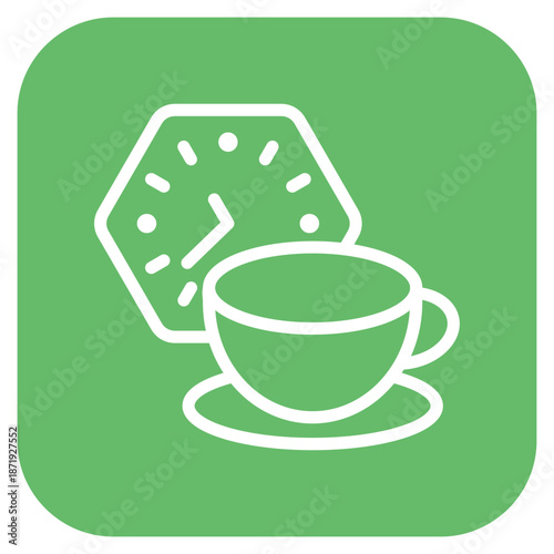 Vector Design Coffee Time Icon Style