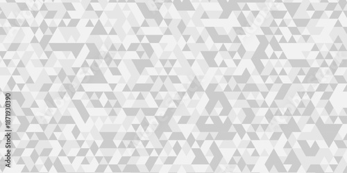 Seamless geometric pattern square shapes low polygon backdrop background. Abstract geometric wall tile and metal cube background triangle wallpaper. Gray and white polygonal background.
