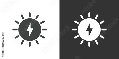 Solar Energy icon. Solid glyph series icon