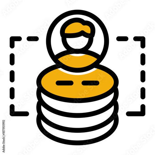 Authenticate Validate Register Update Icon from Network and Database Icon Collection (Outline Color Lineal style)