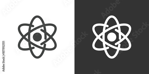 Atom Symbol icon. Solid glyph series icon
