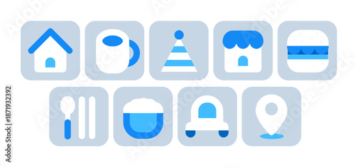 ui icon set of life style