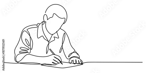 Abstract illustration of sunflower seeds in continuous line art Vector, illustration