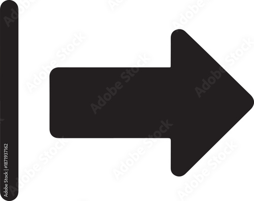 Minimalist right arrow icon Vector